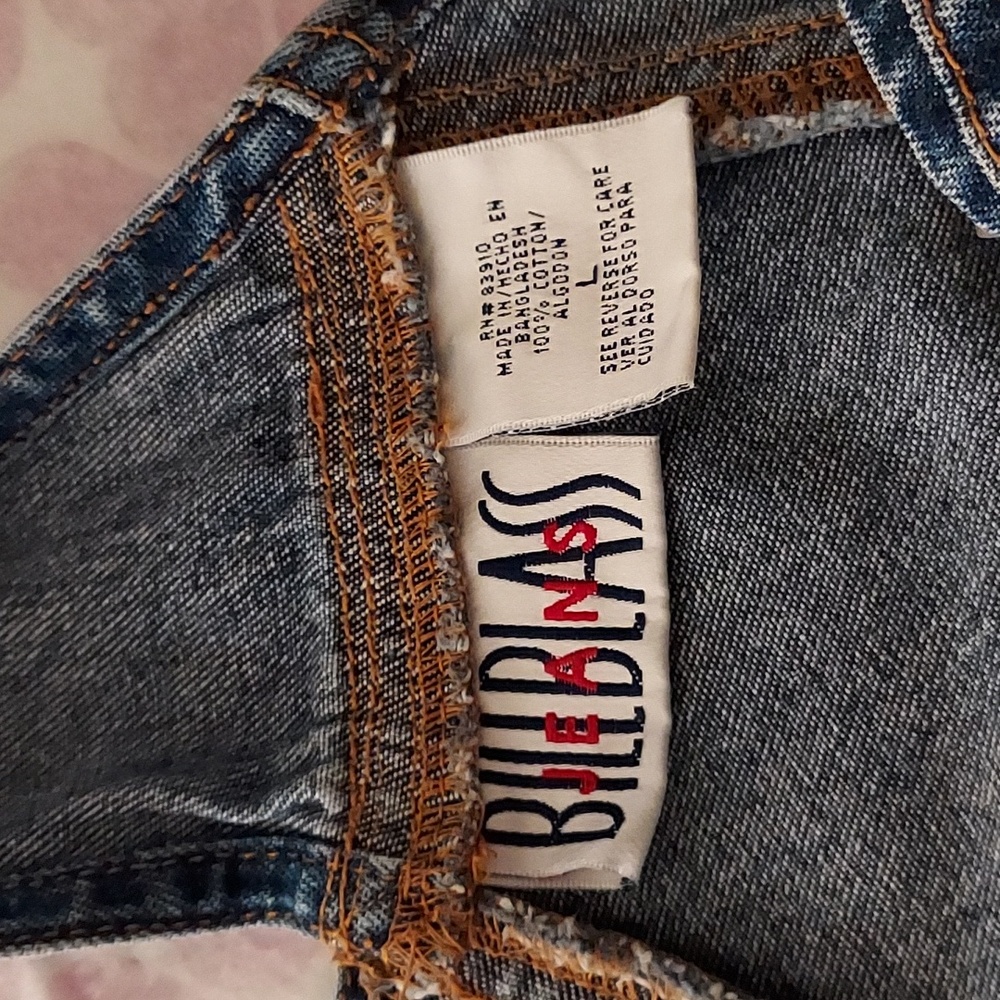 Vintage Bill Blass 1990s Jean Denim Bib Overalls Size Large